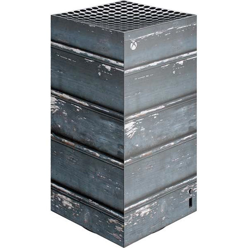 Chipped Blue Wood XBox Series X Digital Edition Console Skin